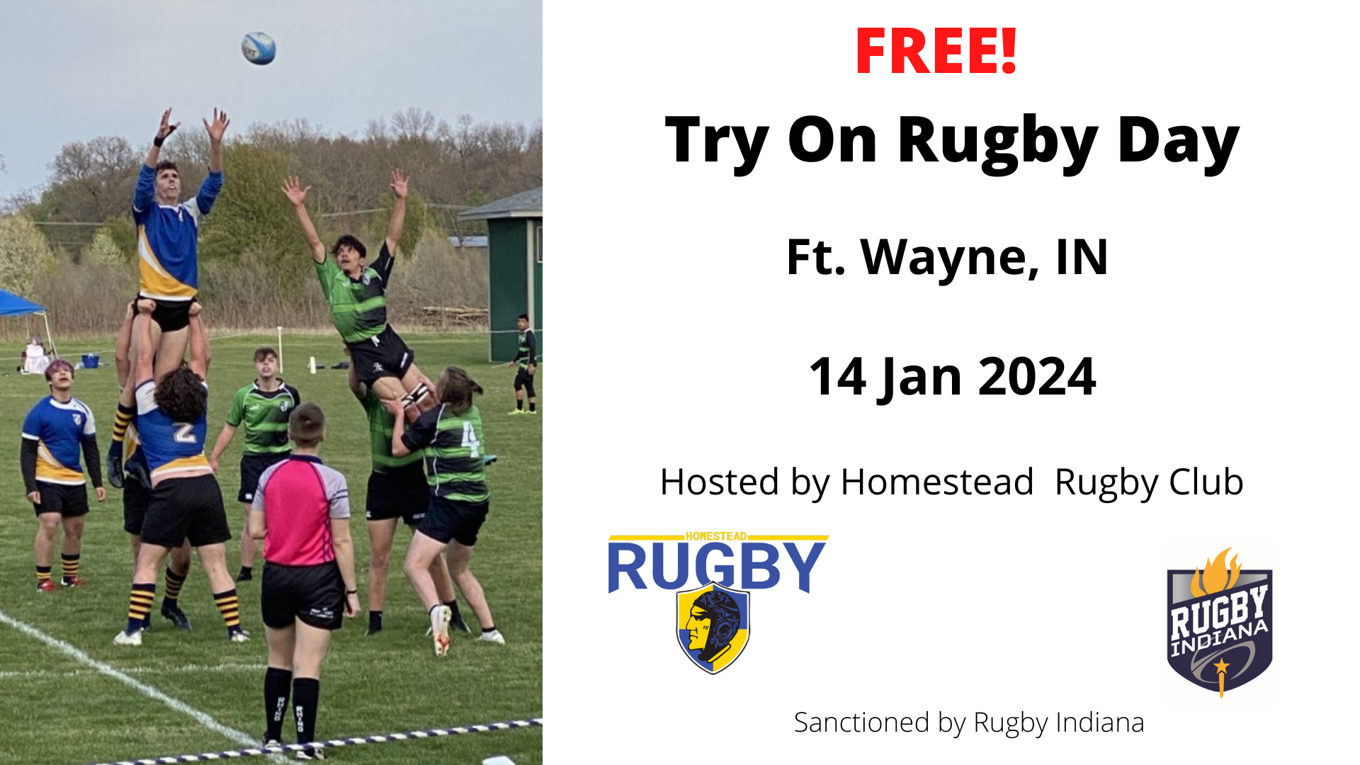 FREE Try On Rugby Day β Ft Wayne, IN - Rugby Indiana