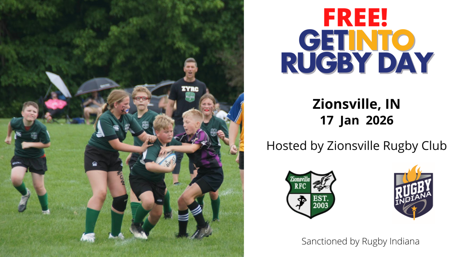 FREE Get Into Rugby Day β Zionsville, IN - Rugby Indiana